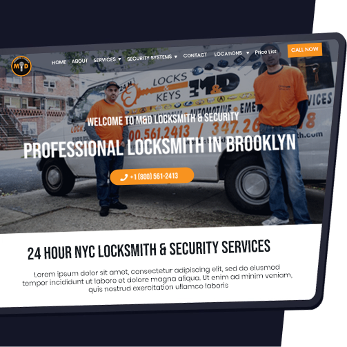 M&D Locksmith & Security wordpress website by John Empuerto