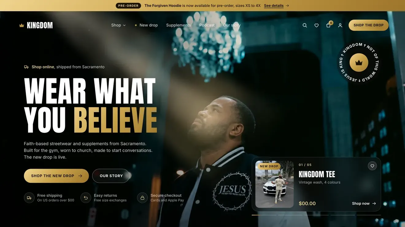 Kingdom Not Of This World website, after the redesign